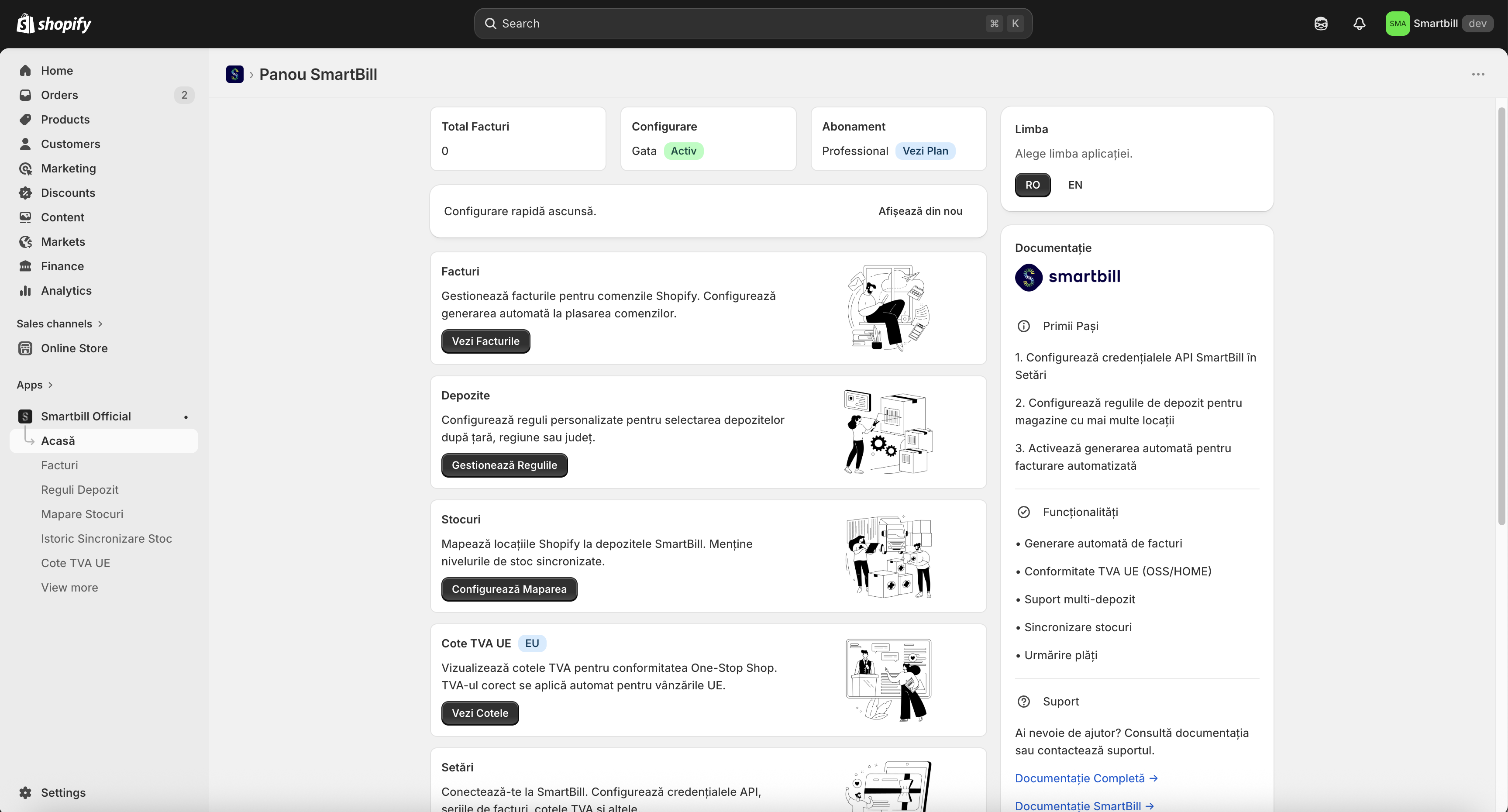 Integrat in Shopify